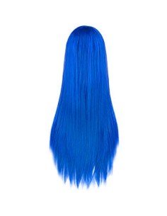 Peluca Cosplay lisa 80cm Kanekalon Azul Rey 2
