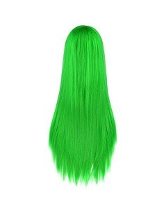 Peluca Cosplay lisa 80cm Kanekalon Verde 2