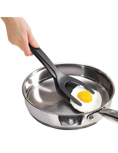 Espátula y tenaza 2en1 anti adherente para pancakes, huevos
