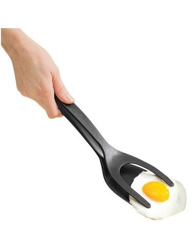 Espátula y tenaza 2en1 anti adherente para pancakes, huevos