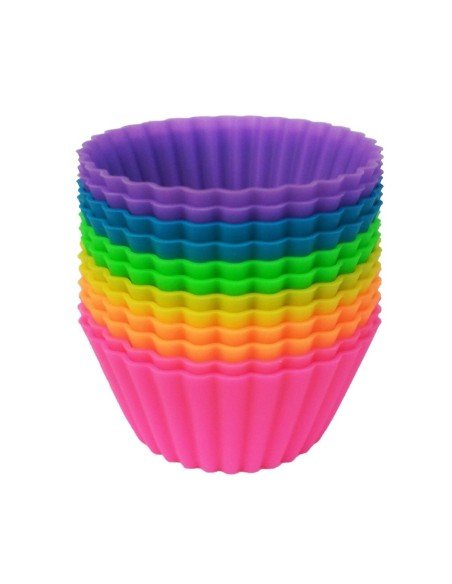Set x 6 Moldes de silicona para cupcakes Muffin Magdalenas