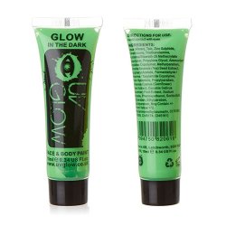 Pintura para el cuerpo Brilla en la oscuridad Paint glow In the dark Verde