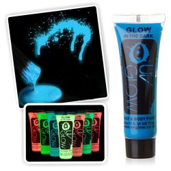 Pintura para el cuerpo Brilla en la oscuridad Paint glow In the darkAzul