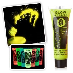 Pintura para el cuerpo Brilla en la oscuridad Paint glow In the darkAmarillo