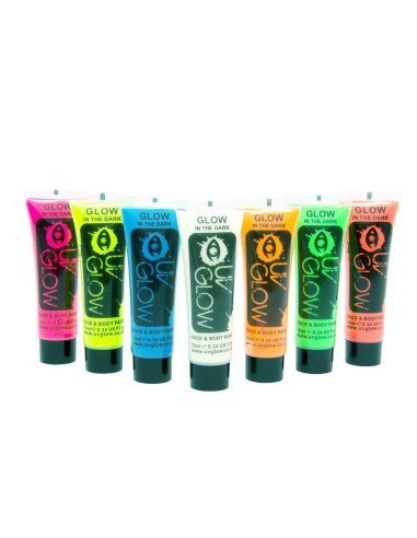 Pintura para el cuerpo Brilla en la oscuridad Paint glow In the dark Naranja