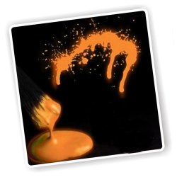 Pintura para el cuerpo Brilla en la oscuridad Paint glow In the dark Naranja