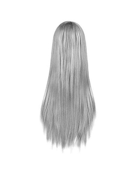 Peluca Cosplay lisa 80cm Kanekalon Plateado Peluca Cosplay lisa 80cm Kanekalon Plateado