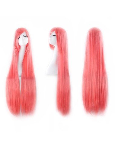 Peluca de Kanekalon Lisa 100 Cm Cosplay - Mandarina