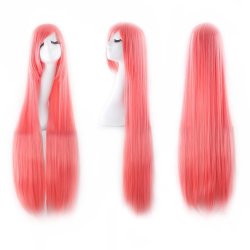 Peluca de Kanekalon Lisa 100 Cm Cosplay - Mandarina