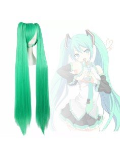 Peluca Miku 120cm con Colitas Verde Manzana