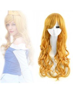 Peluca Rubio Oro de fantasía en colores para Halloween