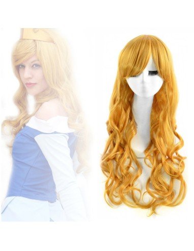 Peluca Rubio Oro de fantasía en colores para Halloween