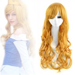 Peluca Rubio Oro de fantasía en colores para Halloween