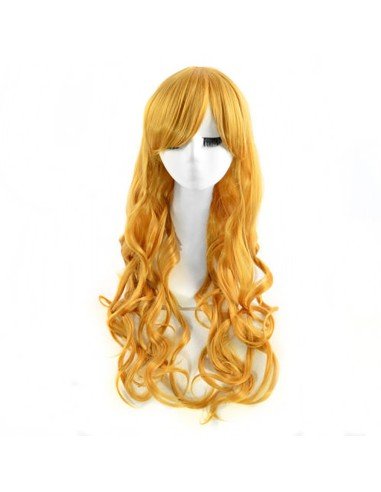 Peluca Rubio Oro de fantasía en colores para Halloween