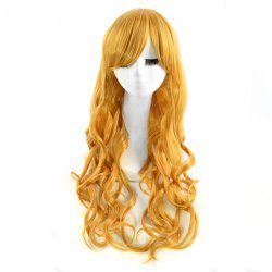 Peluca Rubio Oro de fantasía en colores para Halloween