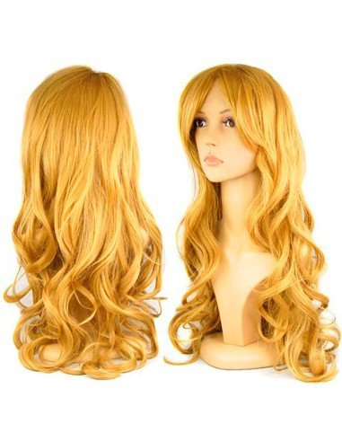 Peluca Rubio Oro de fantasía en colores para Halloween