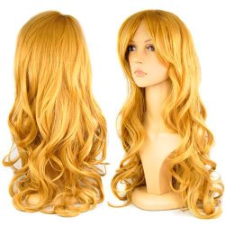 Peluca Rubio Oro de fantasía en colores para Halloween