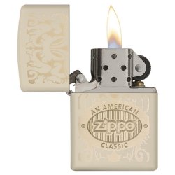 Encendedor Zippo Texture American Classic Cream - Crema