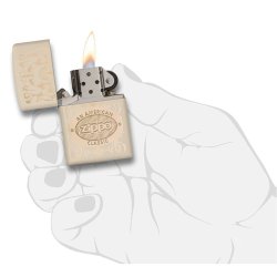 Encendedor Zippo Texture American Classic Cream - Crema