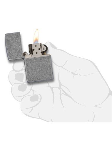 Encendedor Zippo Classic Lighter Antique Silver 121FB - Plateado