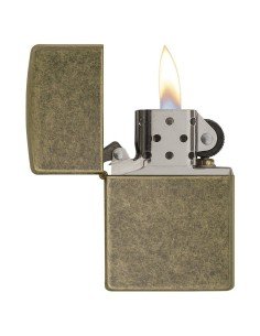 Encendedor Zippo Classic Lighter Antique Brass 201FB - Dorado 2