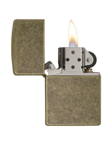 Encendedor Zippo Classic Lighter Antique Brass 201FB - Dorado