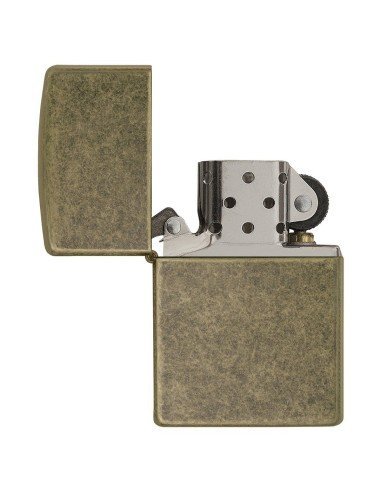 Encendedor Zippo Classic Lighter Antique Brass 201FB - Dorado