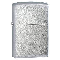 Encendedor Zippo Classic Brushed Chrome Herringbone Sweep 24648 - Plateado
