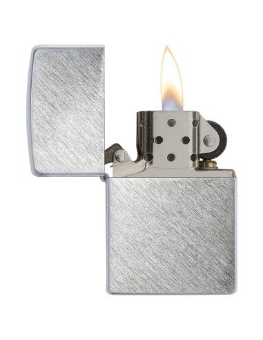 Encendedor Zippo Classic Brushed Chrome Herringbone Sweep 24648 - Plateado
