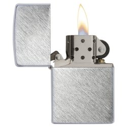 Encendedor Zippo Classic Brushed Chrome Herringbone Sweep 24648 - Plateado