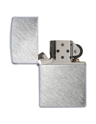 Encendedor Zippo Classic Brushed Chrome Herringbone Sweep 24648 - Plateado
