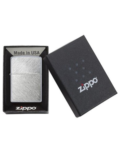 Encendedor Zippo Classic Brushed Chrome Herringbone Sweep 24648 - Plateado