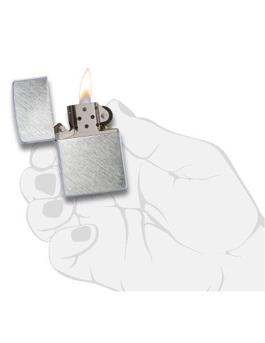 Encendedor Zippo Classic Brushed Chrome Herringbone Sweep 24648 - Plateado