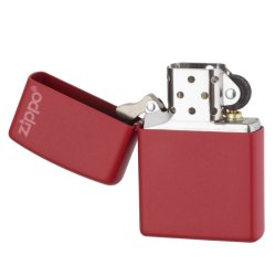 Encendedor Zippo Colors Red Matte con Logo 233ZL - Rojo