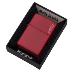 Encendedor Zippo Colors Red Matte con Logo 233ZL - Rojo