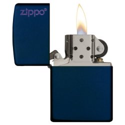 Encendedor Zippo Colors Navy Blue con Logo 239ZL - Azul