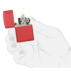 Encendedor Zippo Colors Red Matte con Logo 233ZL - Rojo