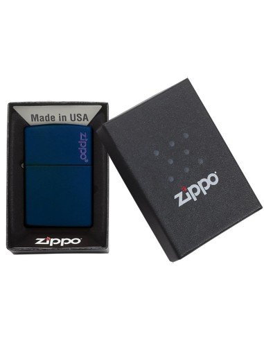Encendedor Zippo Colors Navy Blue con Logo 239ZL - Azul