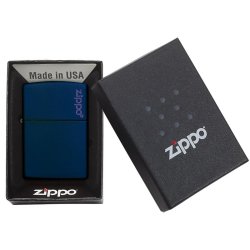 Encendedor Zippo Colors Navy Blue con Logo 239ZL - Azul