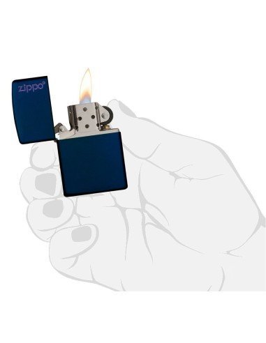 Encendedor Zippo Colors Navy Blue con Logo 239ZL - Azul