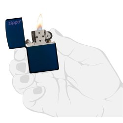 Encendedor Zippo Colors Navy Blue con Logo 239ZL - Azul