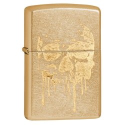 Encendedor Zippo Stamp Skull Lasser Gold Dusk Zippo 29401  - Dorado