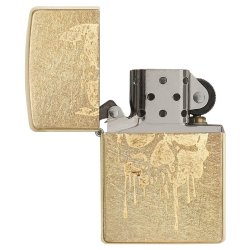 Encendedor Zippo Stamp Skull Lasser Gold Dusk Zippo 29401  - Dorado