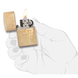 Encendedor Zippo Stamp Skull Lasser Gold Dusk Zippo 29401  - Dorado