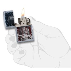 Encendedor Zippo Stamp Jimi Hendrix - Plateado