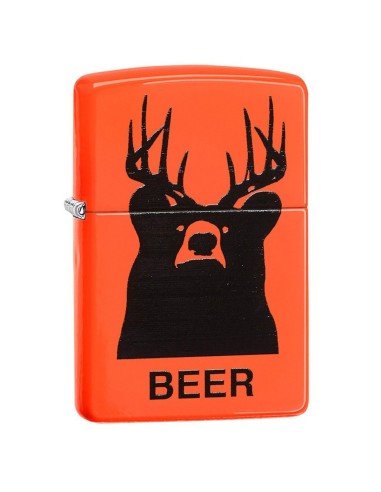 Encendedor Zippo Stamp Neon Orange Beer 29343 - Naranja