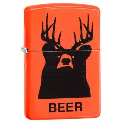 Encendedor Zippo Stamp Neon Orange Beer 29343 - Naranja