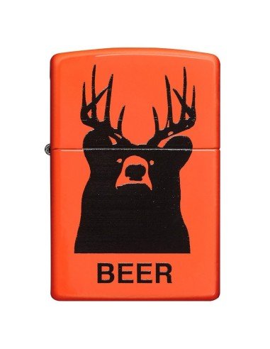 Encendedor Zippo Stamp Neon Orange Beer 29343 - Naranja