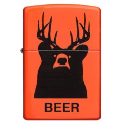 Encendedor Zippo Stamp Neon Orange Beer 29343 - Naranja