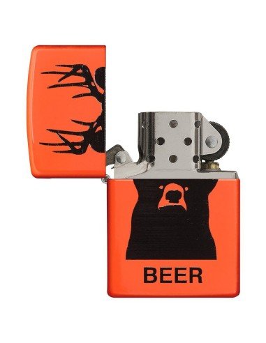 Encendedor Zippo Stamp Neon Orange Beer 29343 - Naranja